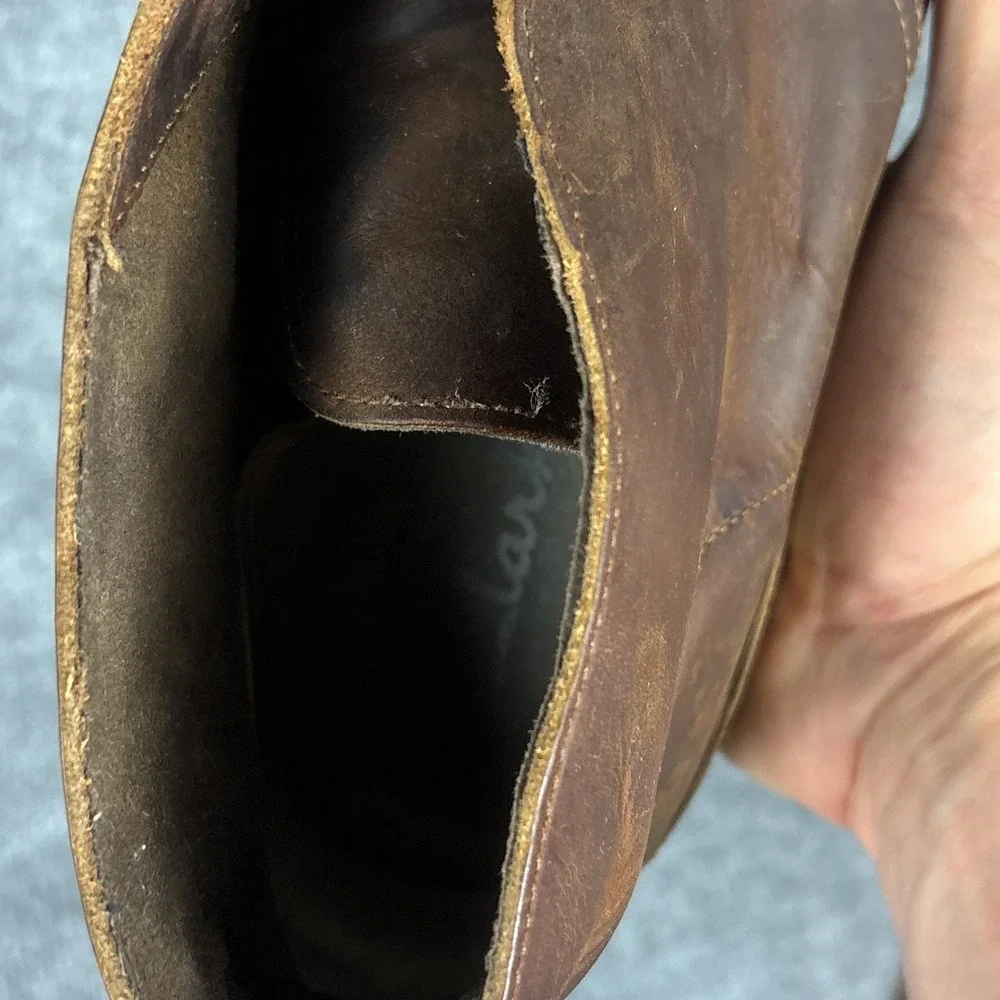 Clarks Bushacre 2 Mens Size 10 Chukka Boots Brown Leather Worn Patina